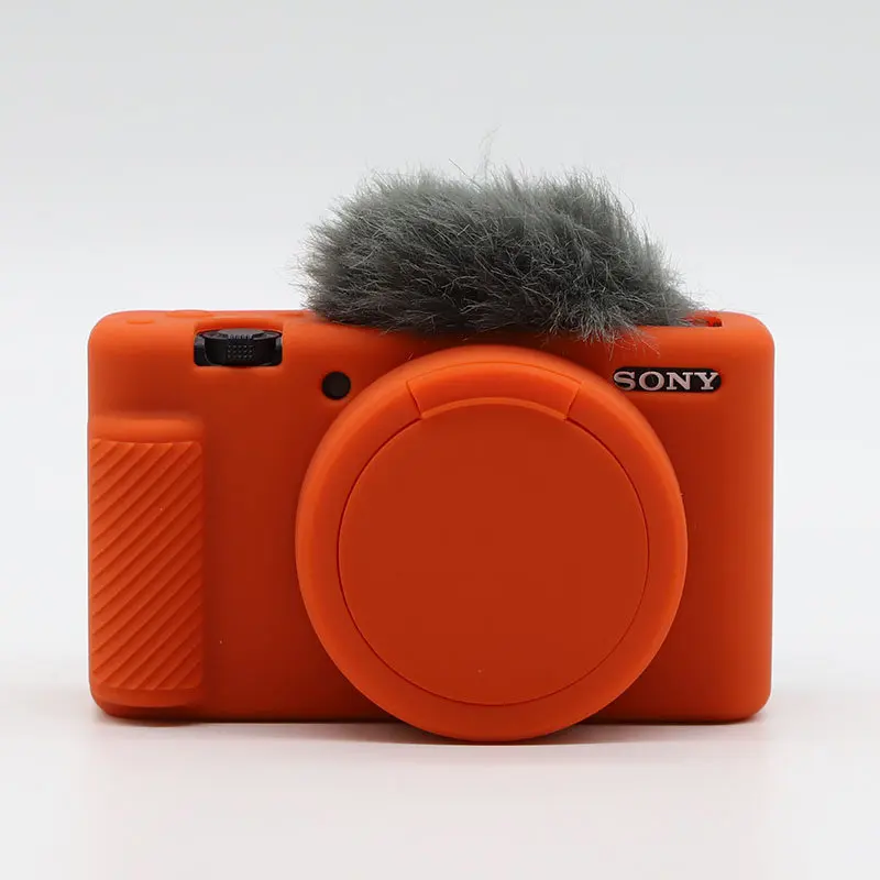 Силиконовая кожа брони чехол для корпуса камеры протектор Sony Z V1 ZV1 цифровая