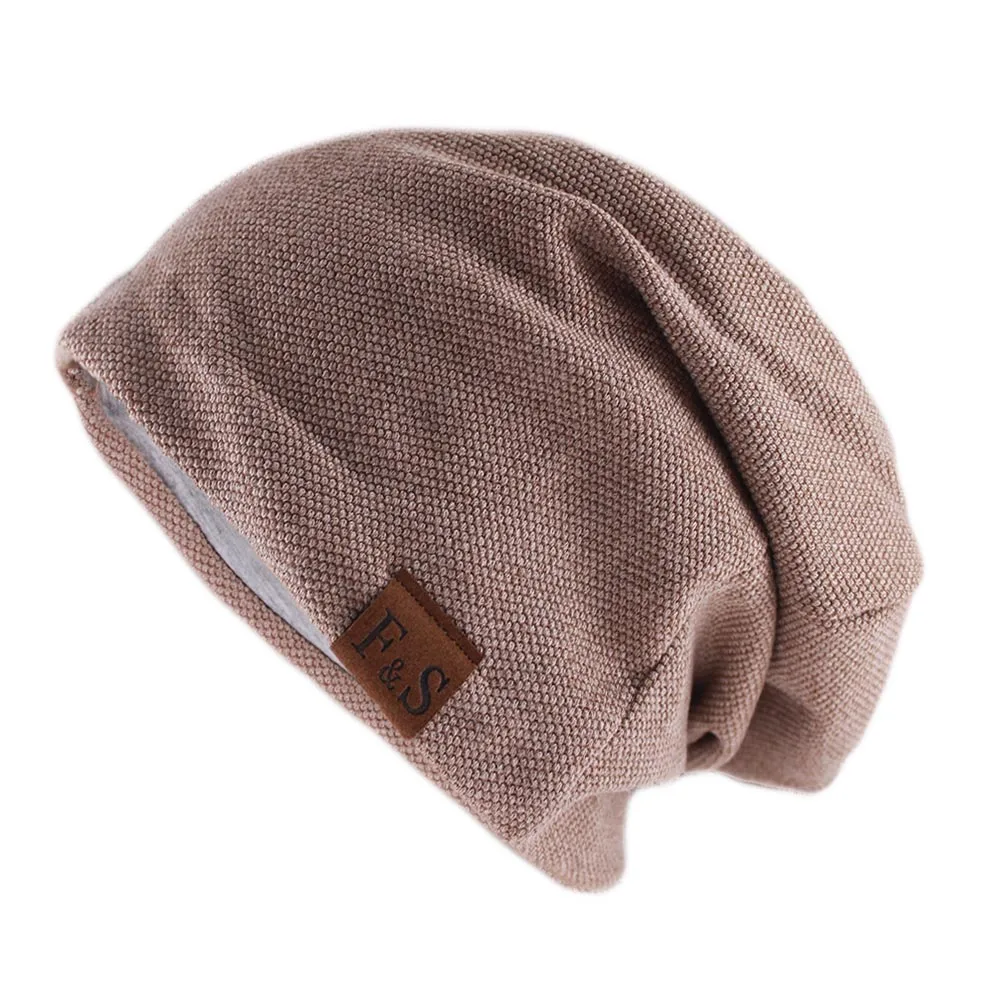 Neue Mode Hut für Männer und Frauen Herbst gestrickt einfarbige Schädel Mützen Frühling lässig weichen Turban Winter Gorras Unisex Hut – Detail 14