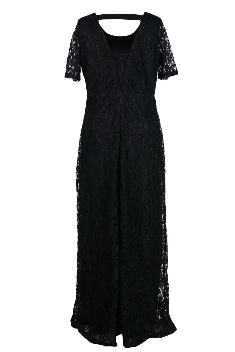 BacklakeGirls Robe De Soiree дешевые бордовые кружевные вечерние платья трапециевидной формы с короткими рукавами размера плюс платья для особых случаев