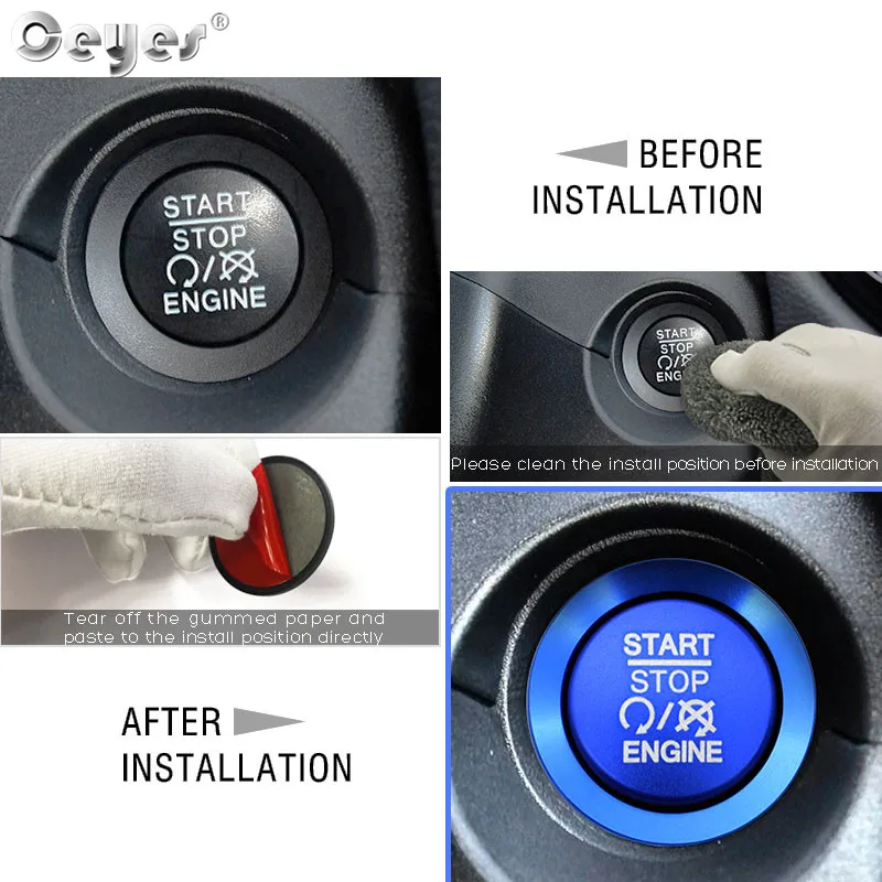 Car Start Engine Button Key Ring for JEEP (35)