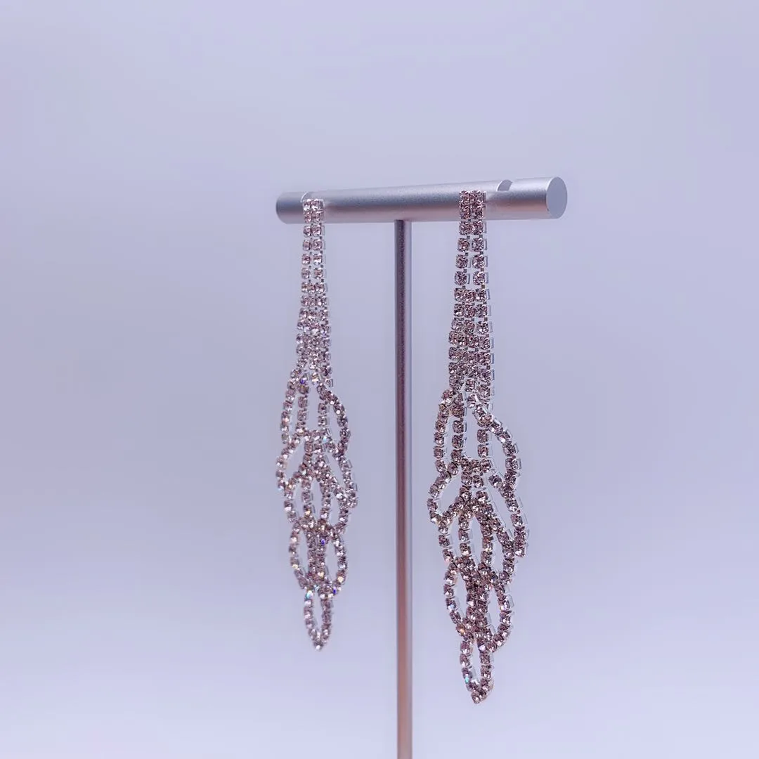 Серьги из родия модные ювелирные изделия серьги Свадебные вечерние подарки женские аксессуары хорошее качество