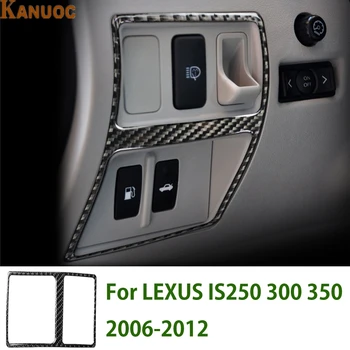 

Carbon Fiber Car Rear Trunk Control Panel Switch Button Trim Sticker For LEXUS IS250 300 350 2006-2012 Car Styling