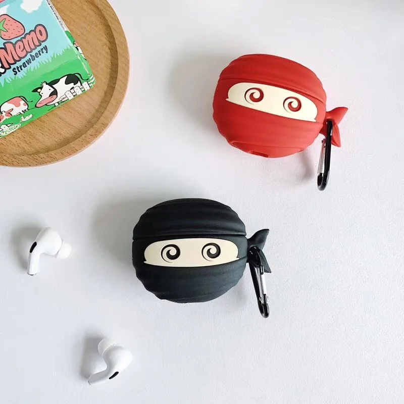 Для AirPod 1 2 Чехол 3D японский аниме мультфильм ниндзя Мягкий силиконовый чехол для наушников для Apple Airpods Pro 3 чехол с крючком