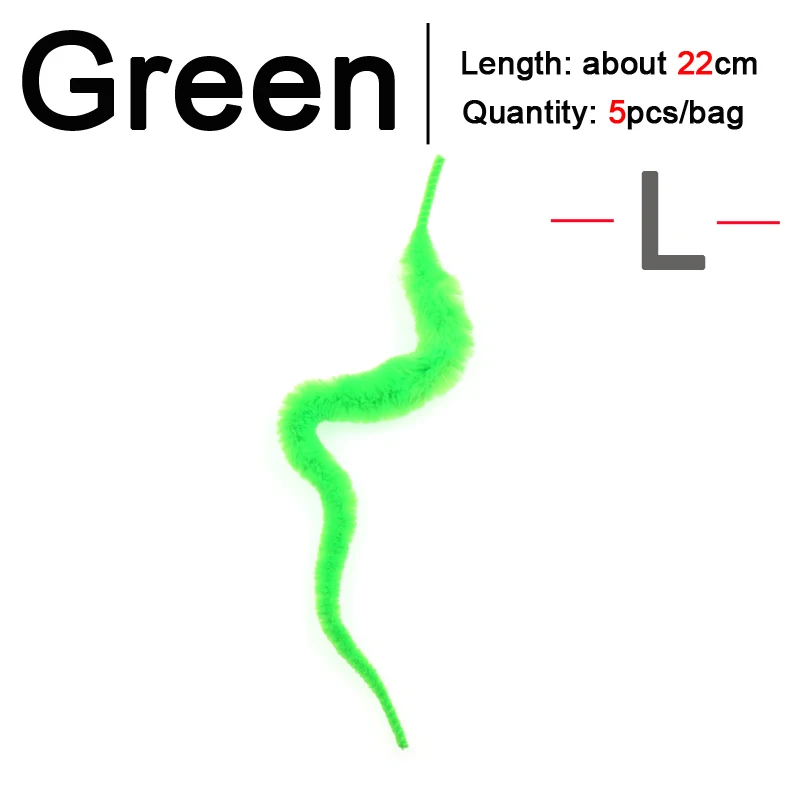 L 5PCS Green ICERIO 5 шт./упак., Мангум, хвосты дракона, мускусные приманки из соленой воды - Цвет: L 5PCS Green