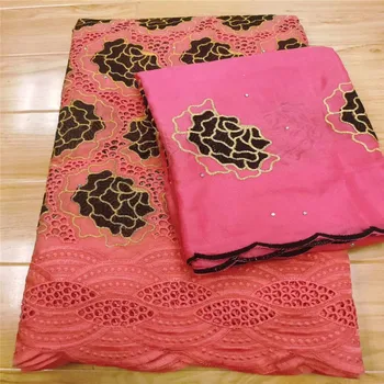 

7 yard Swiss lace fabric latest heavy beaded embroidery African 100% cotton fabrics Swiss voile lace popular Dubai style 3L0531