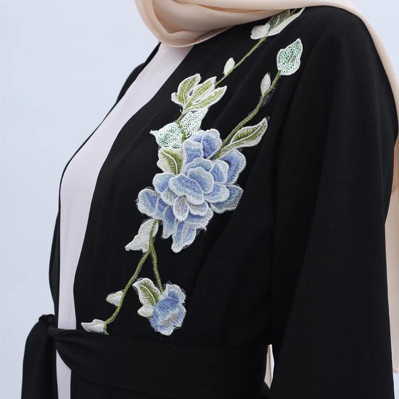Открытое кимоно абайя Дубай, Турция мусульманское платье хиджаб Турецкая мусульманская одежда абайя s женский Восточный халат Caftan одеяние мусульмане Djelaba