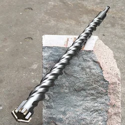 Foret à marteau à pointe en carbure de tungstène de 350mm, outils SDS Plus foret à marteau de maçonnerie, foret à bois, outils de décoration pour la maison de 12/14mm de diamètre 
