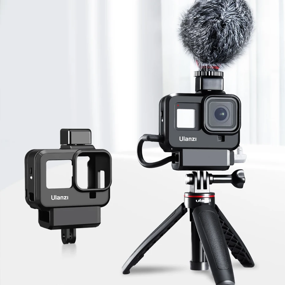Аксессуары для камеры Go Pro Vlogging настройки клетка с двойным холодным башмаком