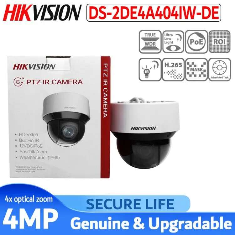 Hikvision темного бойца камера видеонаблюдения DS-2DE4A404IW-DE 4MP 4X 2,8-12 мм купольная PTZ ip-камера H.265+ Цифровая Defog