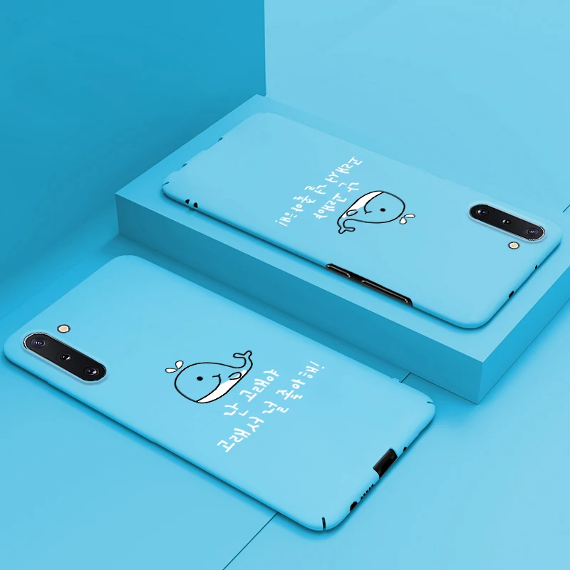 Матовый милый мультяшный чехол для samsung Galaxy Note 10 Plus 5G чехол s Защита твердая задняя крышка оболочка для Galaxy Note10 Funda