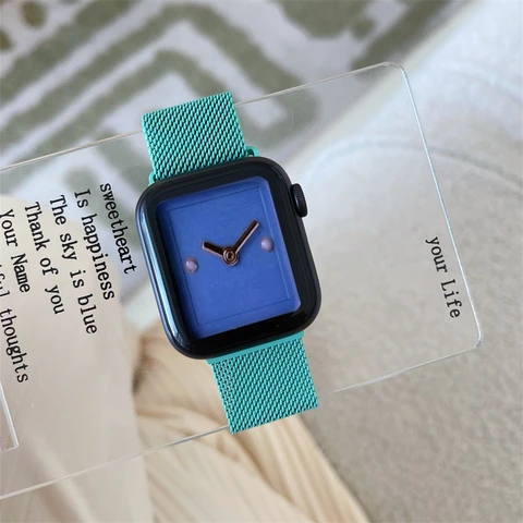 For Apple Watch Band 45mm 41mm 44mm 40mm 38mm 42mm Metal Magnetic Loop Correa Accessories Bracelet iWatch Serie 7 6 SE 5 4