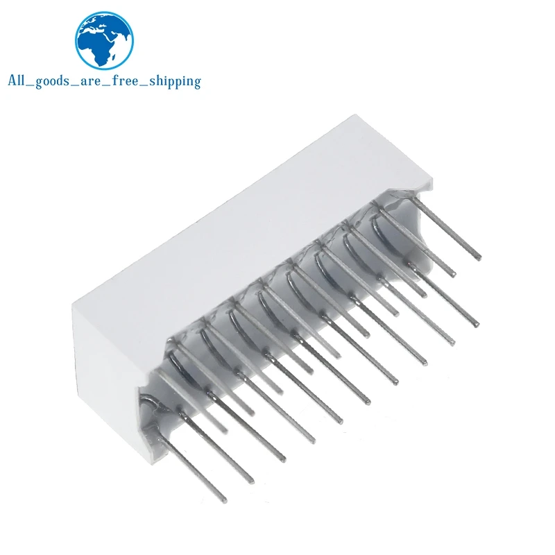 TZT 1/3/5PCS 10 Gitter digitale Segment-LED-Lichtleiste superhell 2 rot + 3 gelb + 4 grün + 1 blaues Licht flache Röhre B10BRYGB – Detail 12