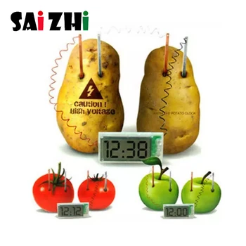 

Saizhi Diy Potato Clock Novel Green Science Project Experiment Kit Lab Home School Toy funny educational DIY material for child