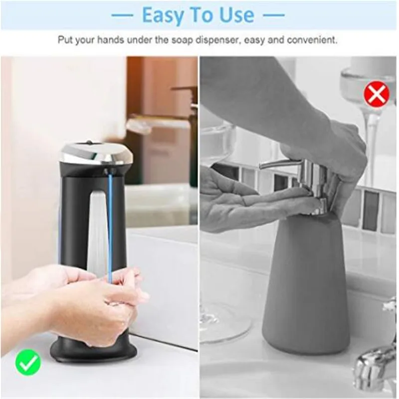 Soap Dispenser Touchless Automatic диспенсер ABS Infrared Motion Sensor Waterproof Base