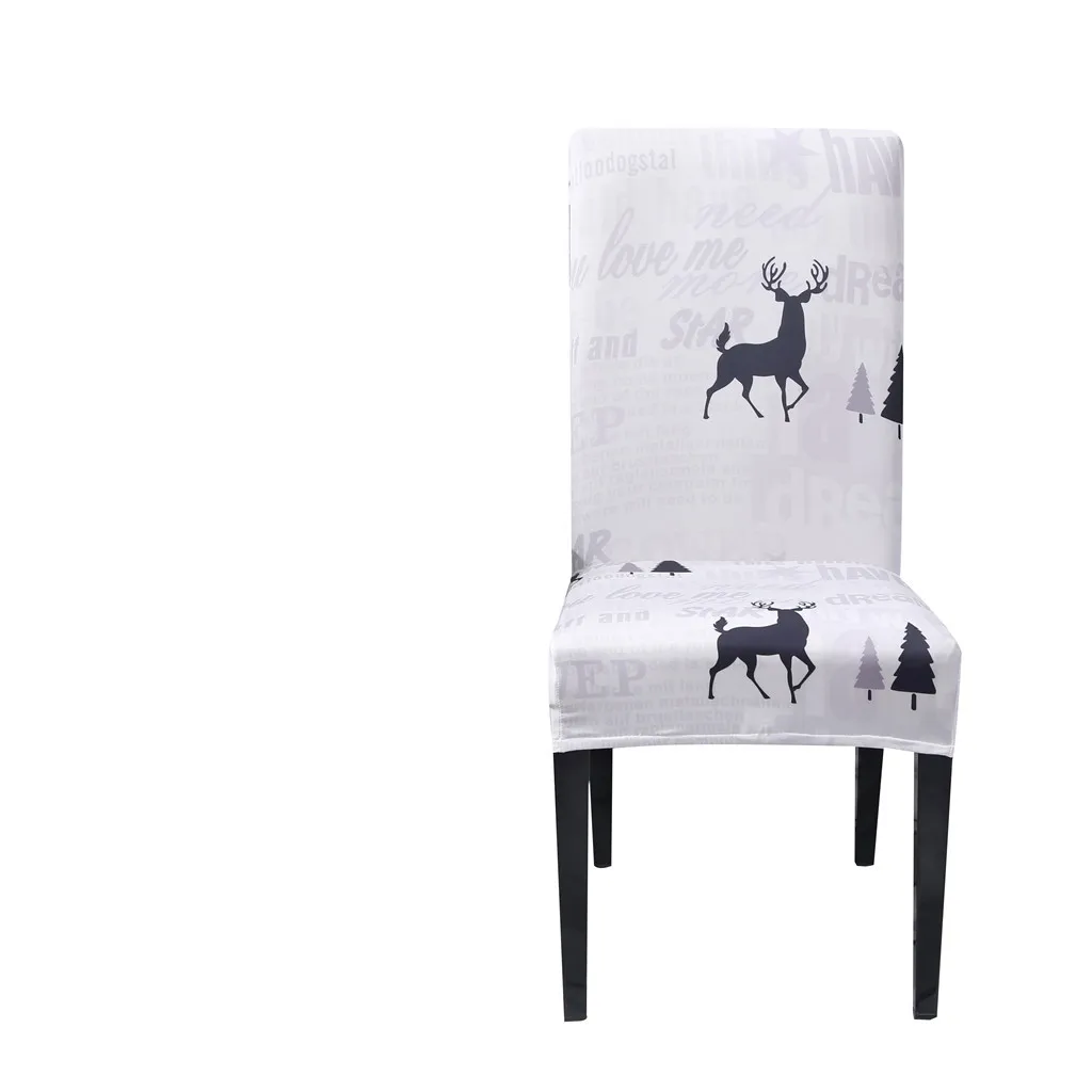 New Stretch Dining Chair Covers Slipcovers Christmas Home Decor Seat Covers