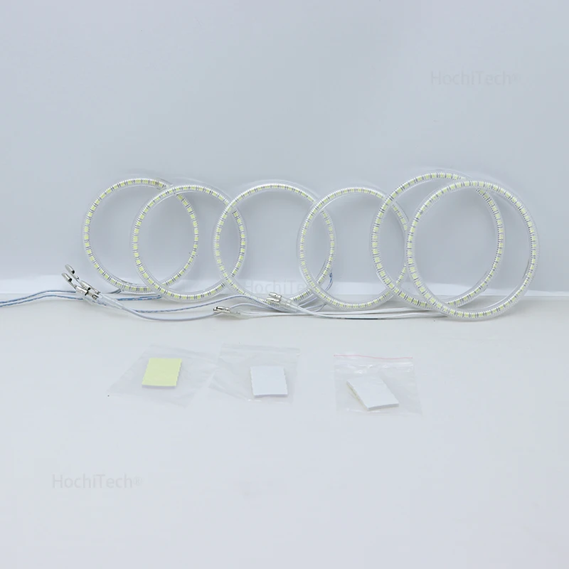 without line 6 шт. супер яркий белый цвет 3528 SMD комплект светодиодов «глаза ангела» дневной ходовой светильник DRL для Alfa Romeo 159 2005-2011 стайлинга автомобилей - Цвет: without line