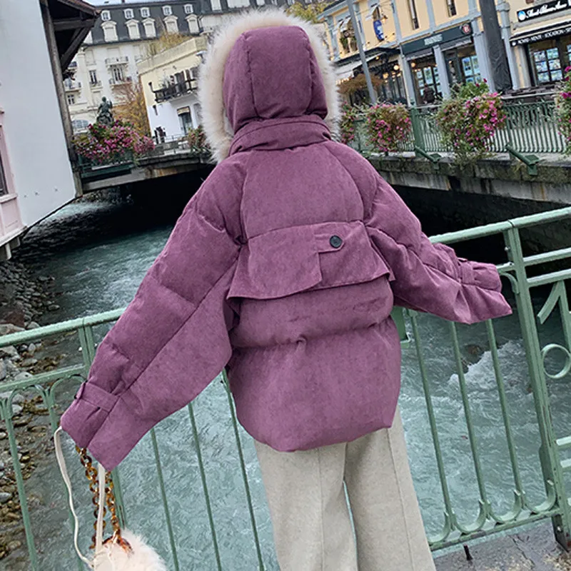Cotton jacket new fashion High-end short coat female winter cotton outerwear hooded thick warm jacket women loose tops