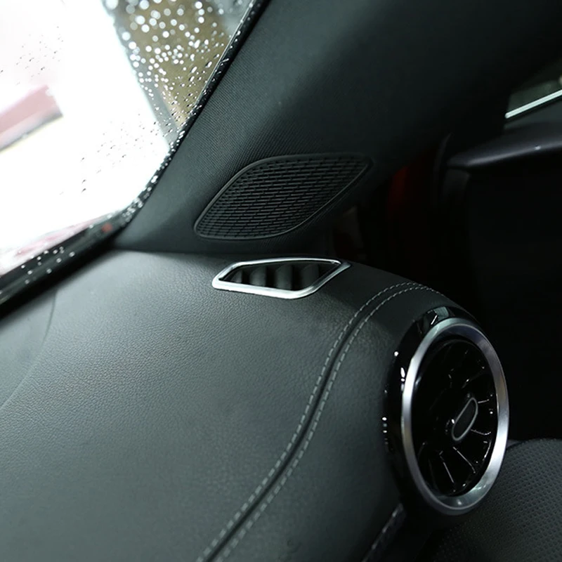 

For Mercedes-Benz A-Class 2019 Instrument Panel Air Conditioning Outlet Frame Interior Decoration Auto Parts ABS Plating 2 Sets