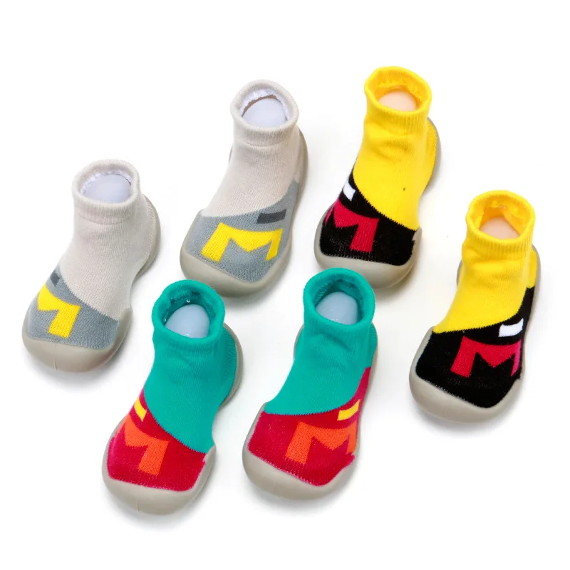 Baby boy toddler shoes socks nonslip Baby soft rubber sole socks shoes baby floor socks shoes baby booties