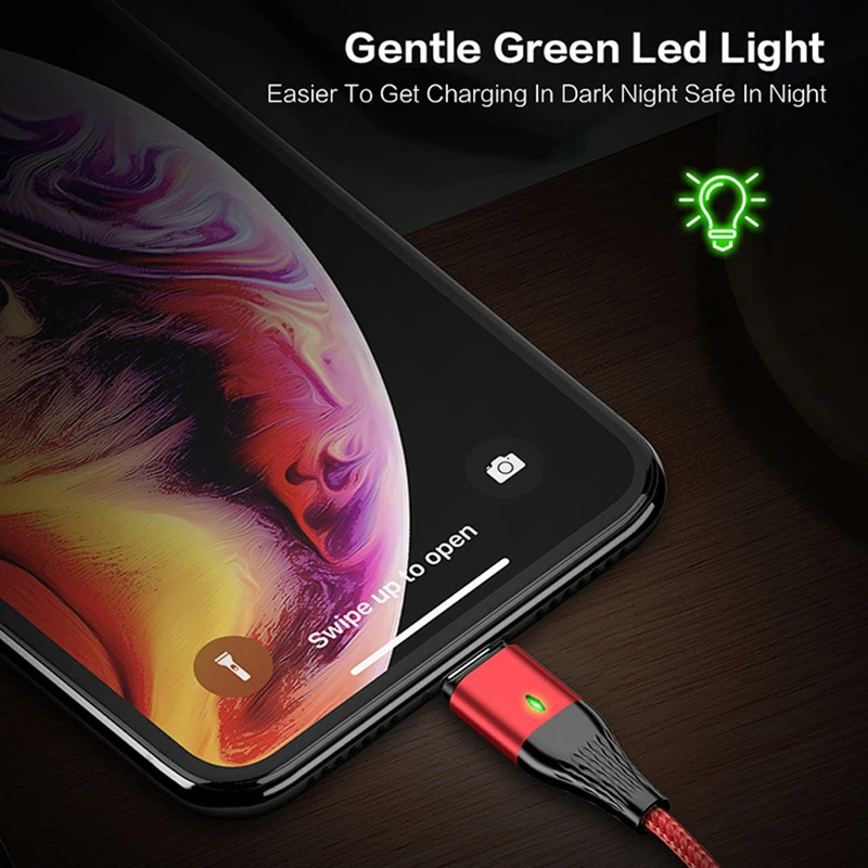 FLOVEME Магнитный кабель Micro usb type C для iPhone кабель освещения 1 м 3A провод для быстрого заряда type-C Магнитный кабель для зарядки телефона