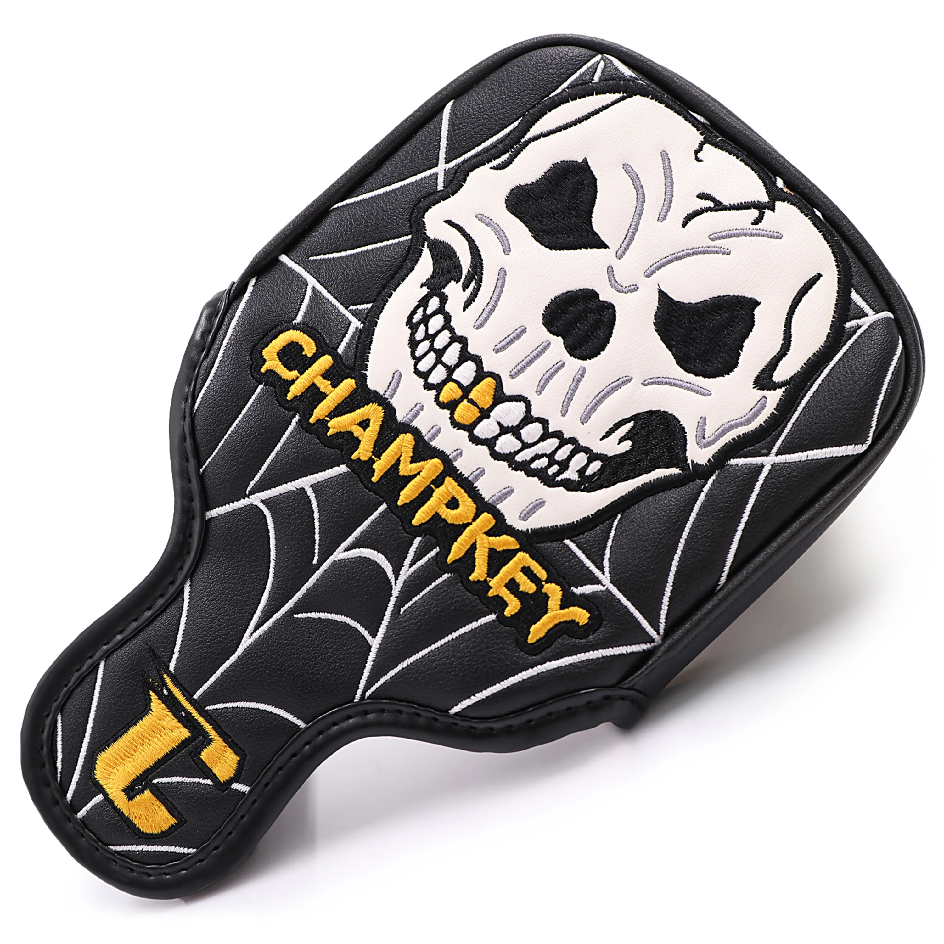 Цвет Шампань искусственная кожа с вышивкой в виде черепа|Головка клюшки| |