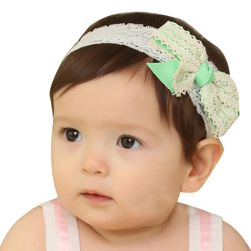 Baby Girl Headbands Green Photography Props Elastic Baby Turban Bows Lace Hairband Baby Hair Accessories Bandeau Bebe Fille 19 Hair Accessories Aliexpress