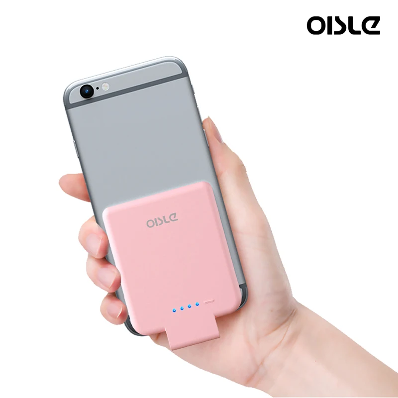 Pink Потрясающий 2800 мА/ч, Батарея Зарядное устройство чехол для iPhone 8/7/6(s), ультра тонкий Мощность Bank Внешняя батарея резервного копирования переносной заряжающий чехол - Цвет: Pink