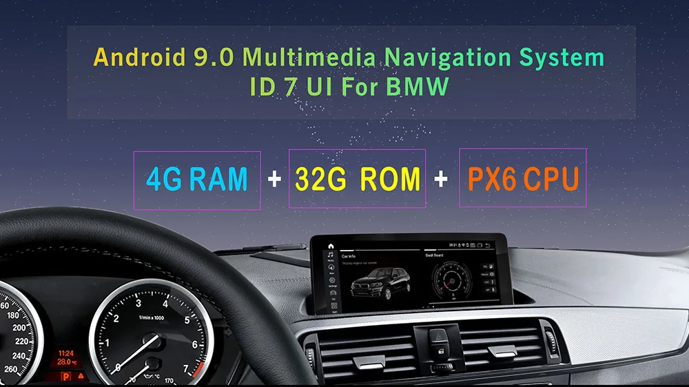 Clearance JSTMAX 10.25" PX6  Android 9.0 Car GPS 4+32G ROM for BMW X1 E84 2009 2010 2012 2013 2014 2015 With Wifi dvd multimedia player 0