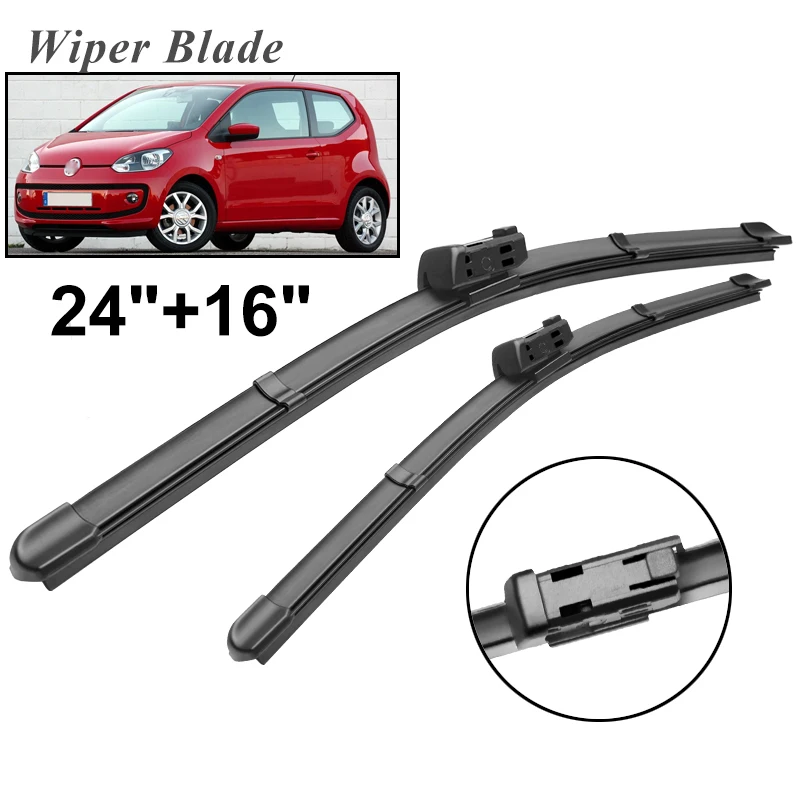 

Щетки стеклоочистителя okoстеклоочистителя RHD & LHD для Volkswagen UP 2011 - 2014 лобовое стекло VW Переднее стекло 24 "+ 16"