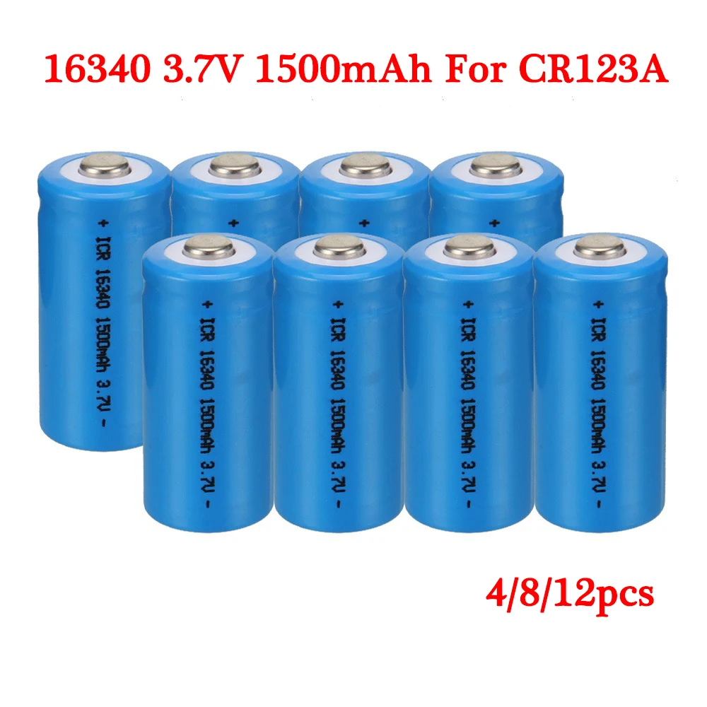 CR123A 16340 battery 3.7V 1500mAh Rechargeable Li-ion Batteries Battery For LED Flashlight Travel Wall part | Игрушки и хобби