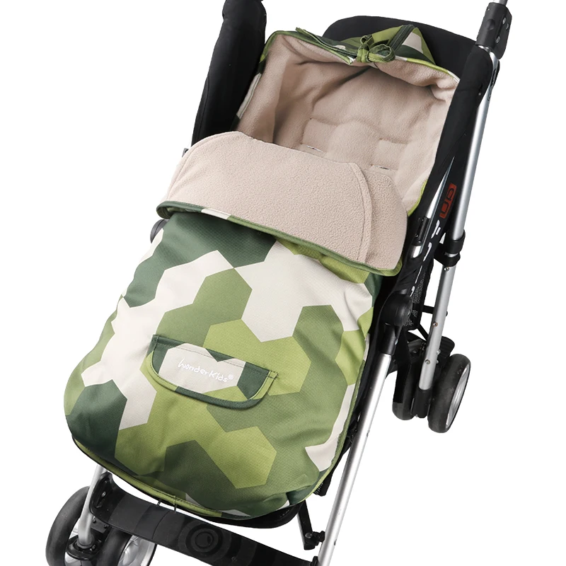 Army green-pius Чехол для ног в детскую коляску Универсальная коляска муфта для ног Водонепроницаемый Мягкий чехол для ног противоскользящая толстая и теплая прогулочная коляска аксессуары - Цвет: Army green-pius