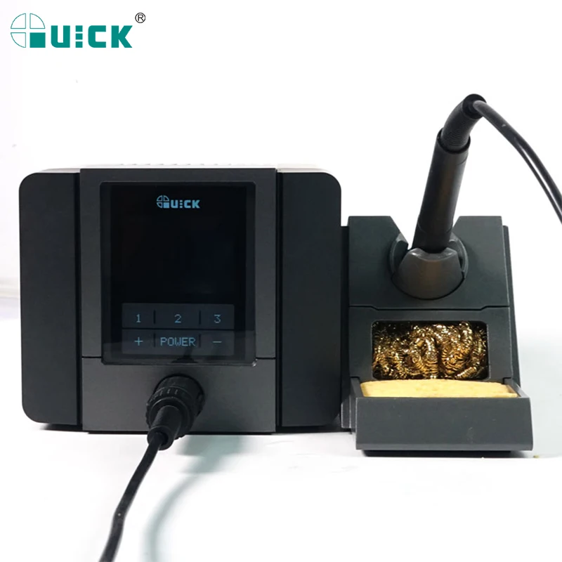 Quick TS1200A Lead Free BGA Soldering Iron Station LED Display with One Soldering Tip for Phone Motherboard Repair
