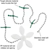 2Pcs Premium Drain Hair Catcher Flower Shower Hair Cleaning Chain Bathroom Drain Strainer Hair Catcher Chain Hook 4