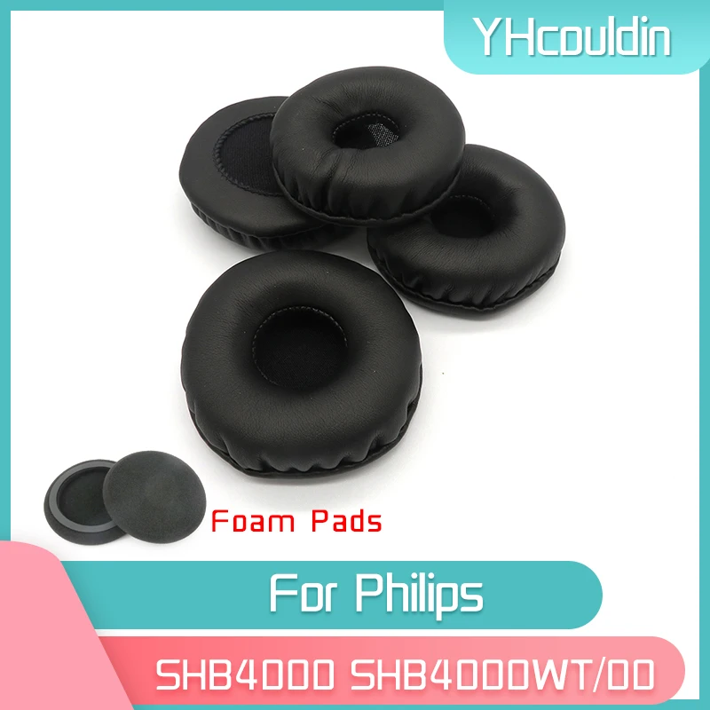 

YHcouldin Earpads For Philips SHB4000 SHB4000WT/00 Headphone Accessaries Replacement Wrinkled Leather