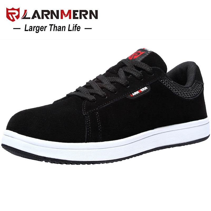 LARNMERN Men's Work Safety Shoes Steel Toe Construction Sneaker Lightweight Breathable Anti-smashing Safety Shoes