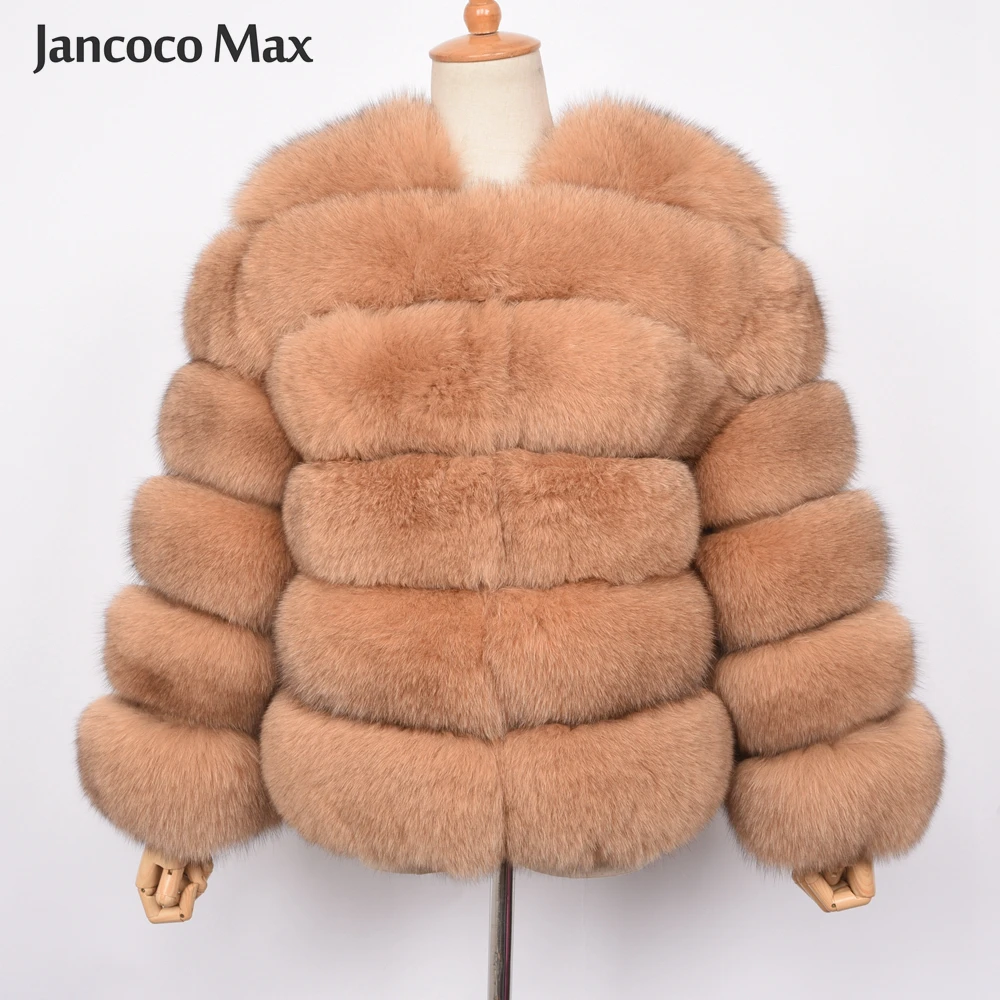 Женское пальто из натурального Лисьего меха в горизонтальном стиле зима 2020|Шубы