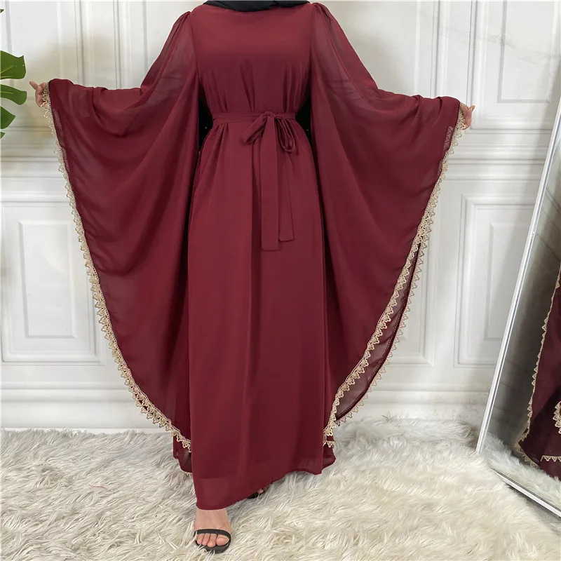 

New Abaya Moroccan Kaftan Dubai Turkey Caftan Muslim Dress Women Batwing Sleeve Robe Islam Clothing Eid Ramadan Mubarak Djellaba