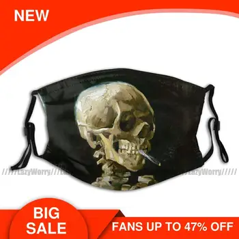 

Head Skull Mouth Face Mask Vincent Van Gogh Head Facial Mask for Adult Beautiful Fashion with 2 Filters Mask
