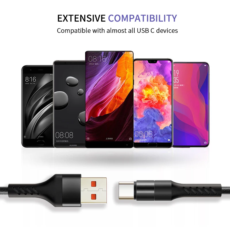 Кабель usb type-C кабель для мобильного телефона Быстрая зарядка телефонный кабель для samsung S9 huawei P10 nintendo Oneplus 5 C245