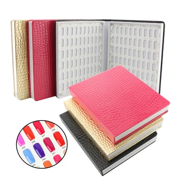 

120/160/216 Color Nail Book Tips Color Display Book Gel Polish Chart Salon Tools with False Tips Showing Shelf Nail Display Book