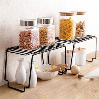 

Anti Slip Carbon Steel Home Space Saving Kitchen Organizer Bathroom Spice Rack Storage Portable Restaurant Countertop Cabinet