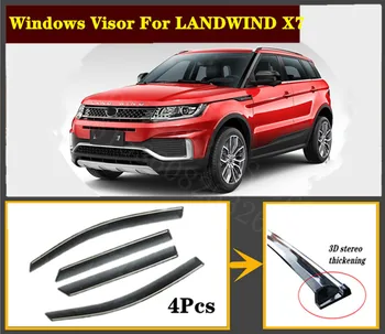 

4pcs Set 2004-2020 OEM For LANDWIND X7 Stainless steel window Visor Shade Vent Wind Rain Deflector Guards Cover