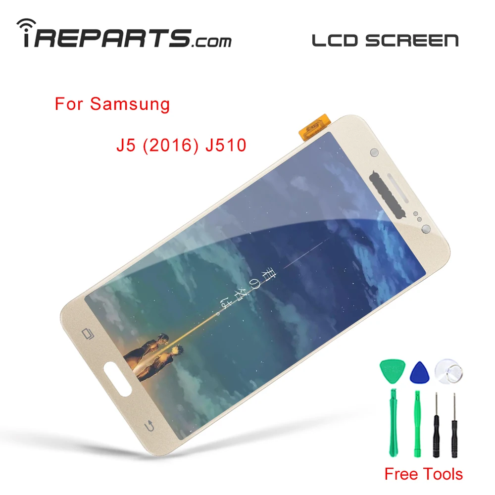 

IREPARTS Replacement LCD Display Digitizer for Samsung J5 2016 5.2'' Touch Screen Galaxy J510F/G Pantalla + Repair Tools
