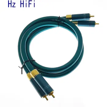 

1Pair RCA DIY Hifi Ortofon RCA Cable Hi-end CD Amplifier Interconnect 2RCA to 2RCA Male Audio Cable