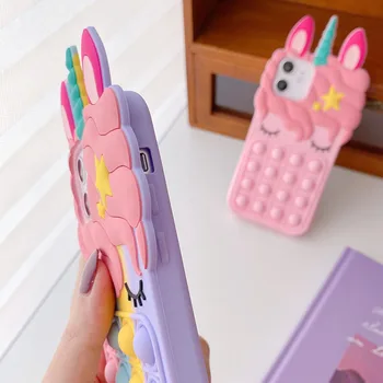 3D Cartoon Unicorn Soft Silicone Case for iPhone