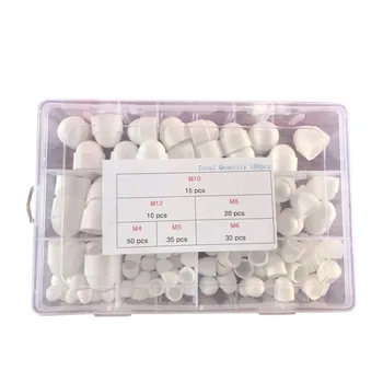 

160pcs Dome Nut Cover Caps Assorted Size Accessories Hardware Hex Bolt Home Improvement Nylon Solid With Box For Screw Durable