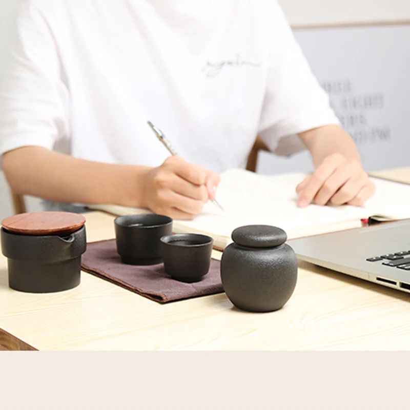 Японский керамический заварочный чайник gaiwan чайные чашки Портативный чайный набор для путешествия с сумкой для путешествий