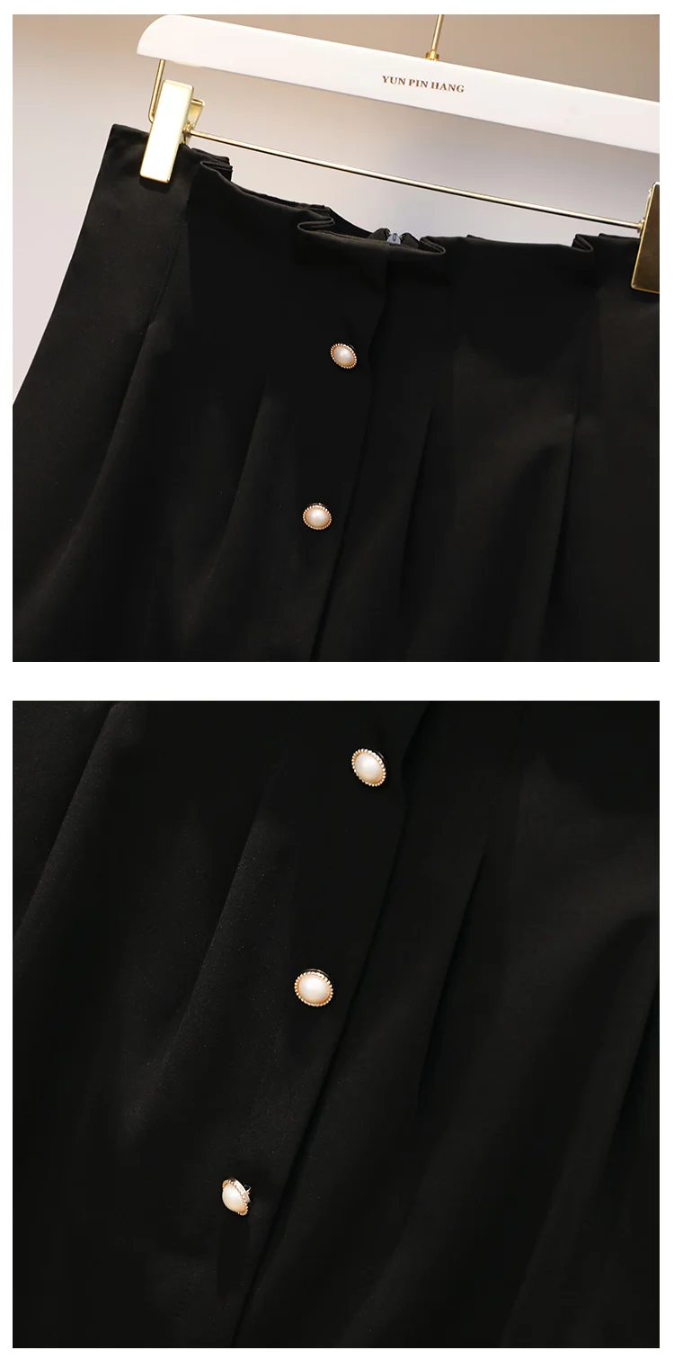Осенняя Женская винтажная красная блузка с цветочным принтом и бантом+ черная мини-плиссированная юбка, комплект из 2 предметов, плюс размер