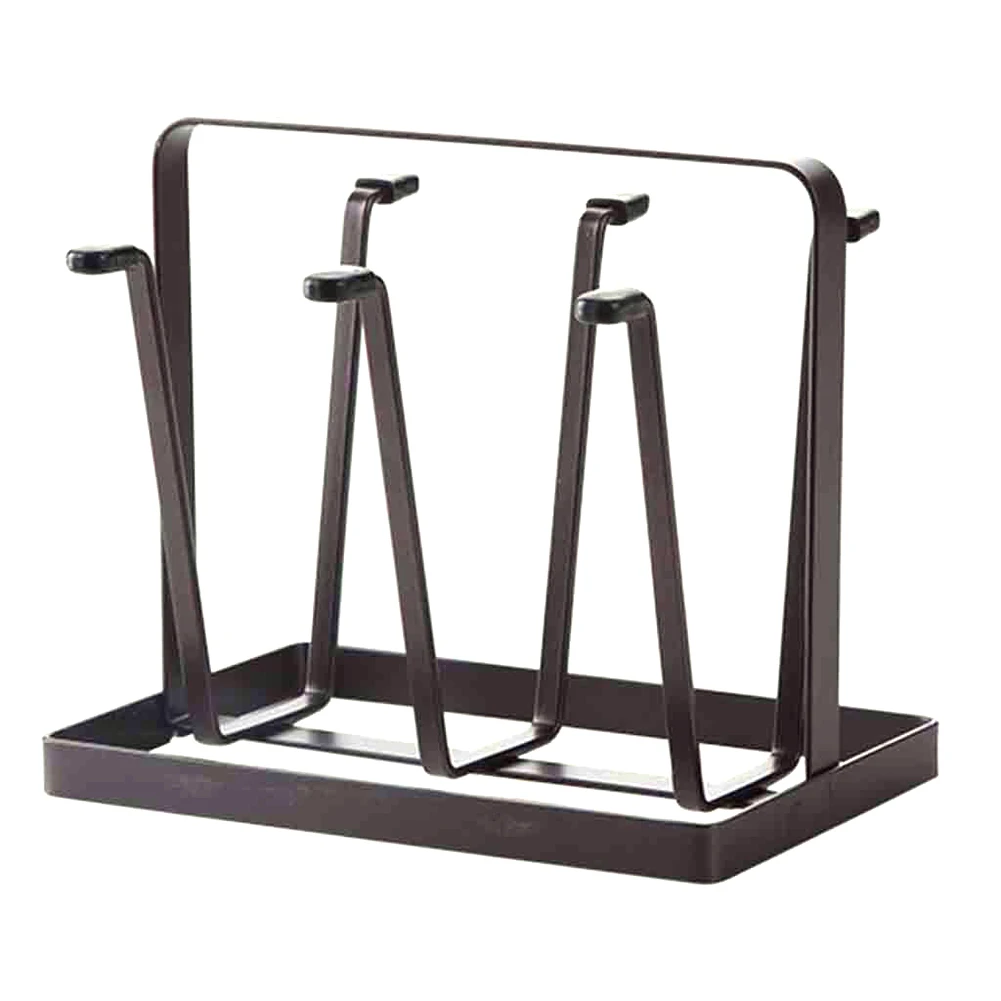 

Wrought Iron Cup Holder Upside Down Drain Cup Glass Storage Rack Kitchen Tool Black White Color Bracket