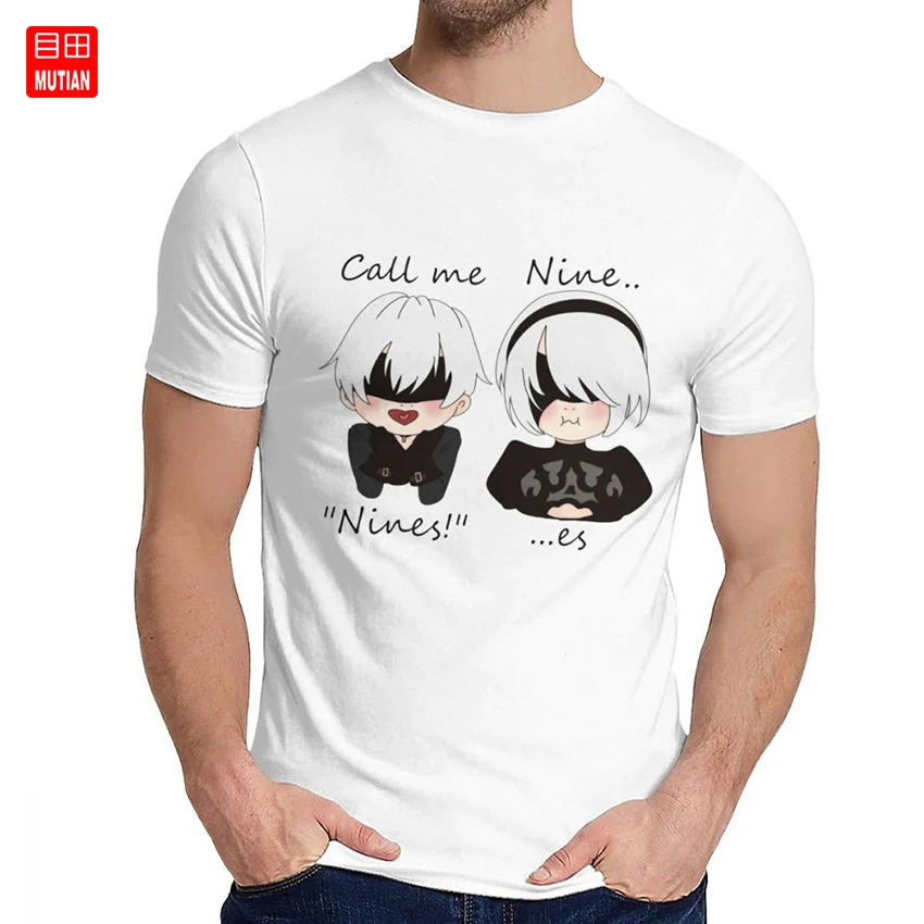 2bと 9sちびニーアオートマトンtシャツラウンドネックの男性偉大なtシャツ Tシャツ Aliexpress